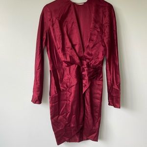 Michelle Mason Origami Wrap Mini Dress